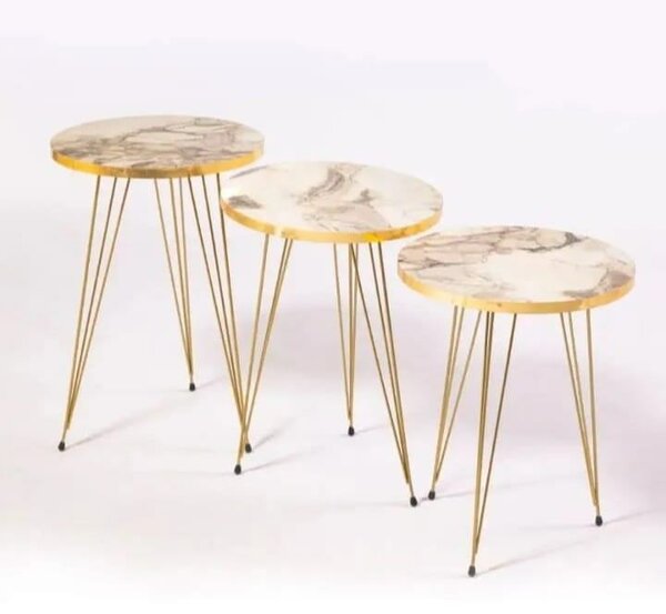 3pcs UV table marble look waterproof