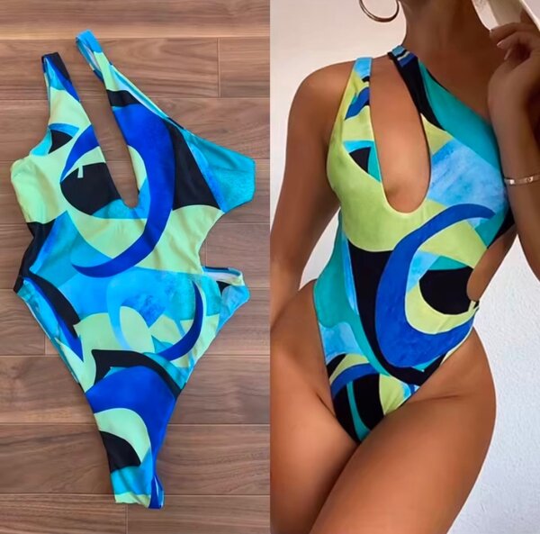 One piece side cutout swimsuit