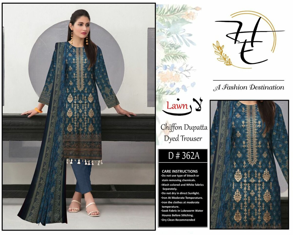 Rijaz Fashion Embroidery Lawn