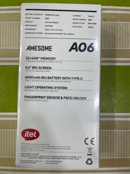Smartphone Itel A06 32GB