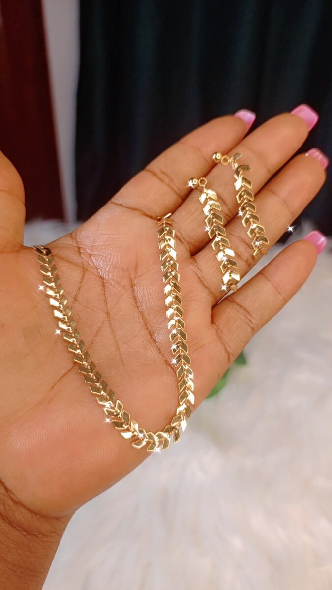 Ensemble Bijoux Doré Élégant