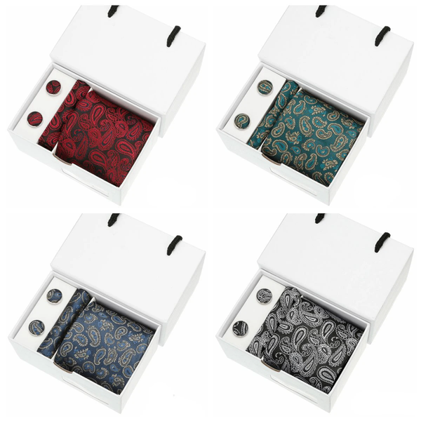 Ensemble cravate et boutons de manchette