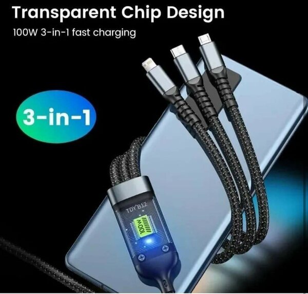 Câble 100W  rapide 3 en 1