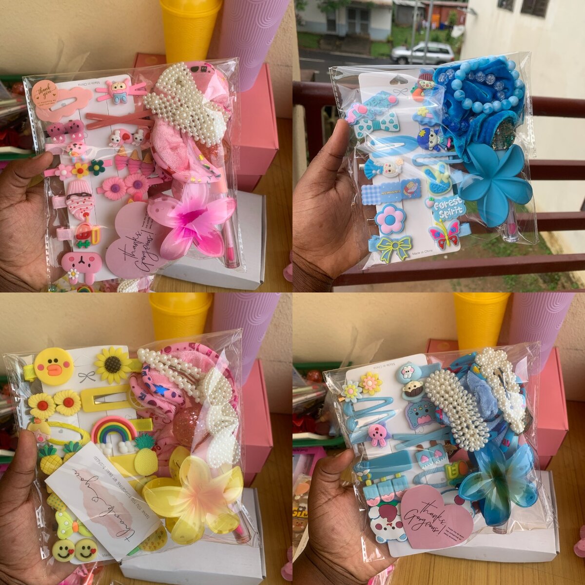 Lot de Barrettes Colorées