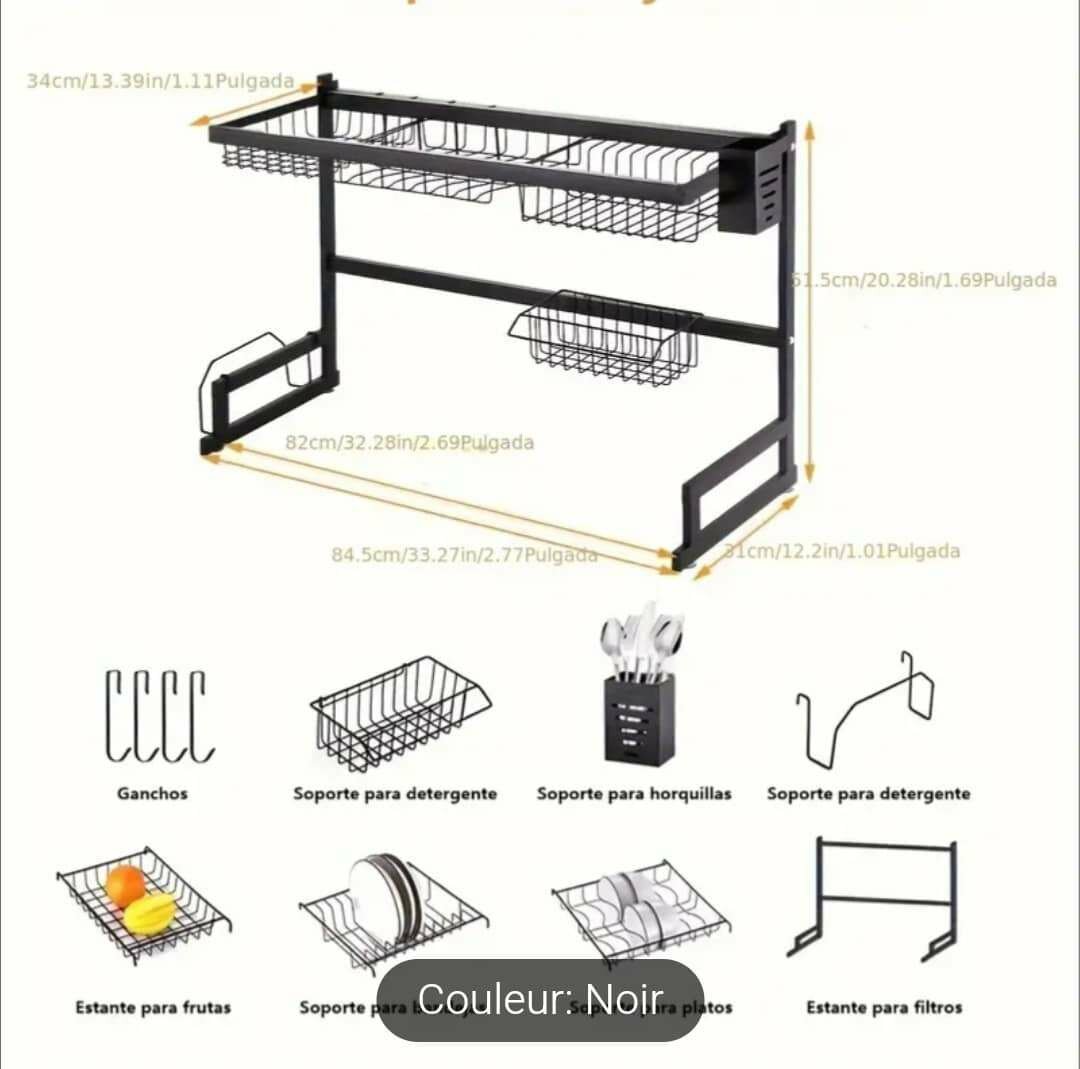 Égouttoir à vaisselle en acier