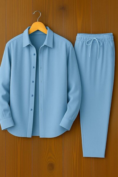 Ensemble détente bleu clair