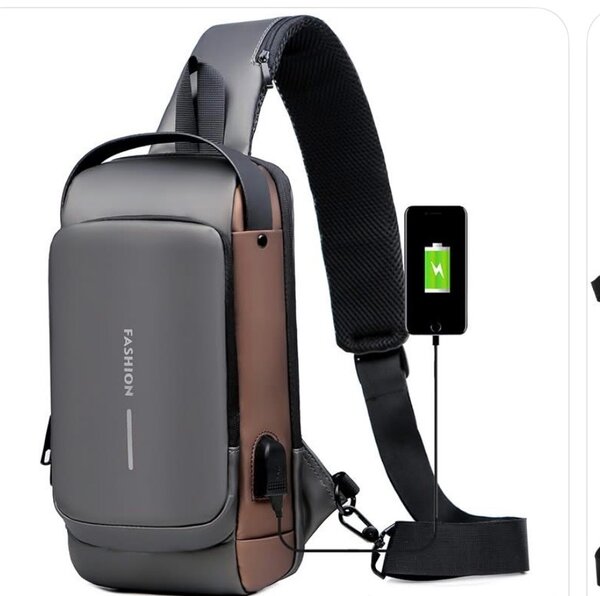 Sac bandoulière antivol USB