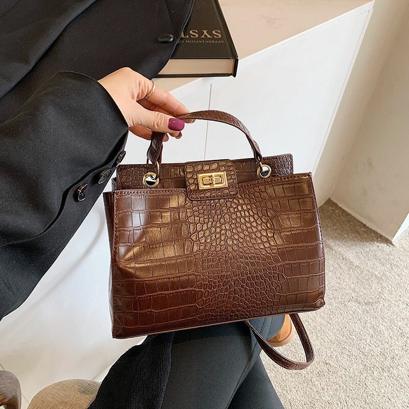 Sac à main en cuir crocodile