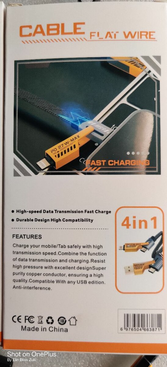 4 in 1 fast charging cables
