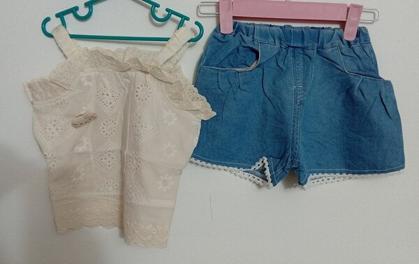 Ensemble été fille dentelle