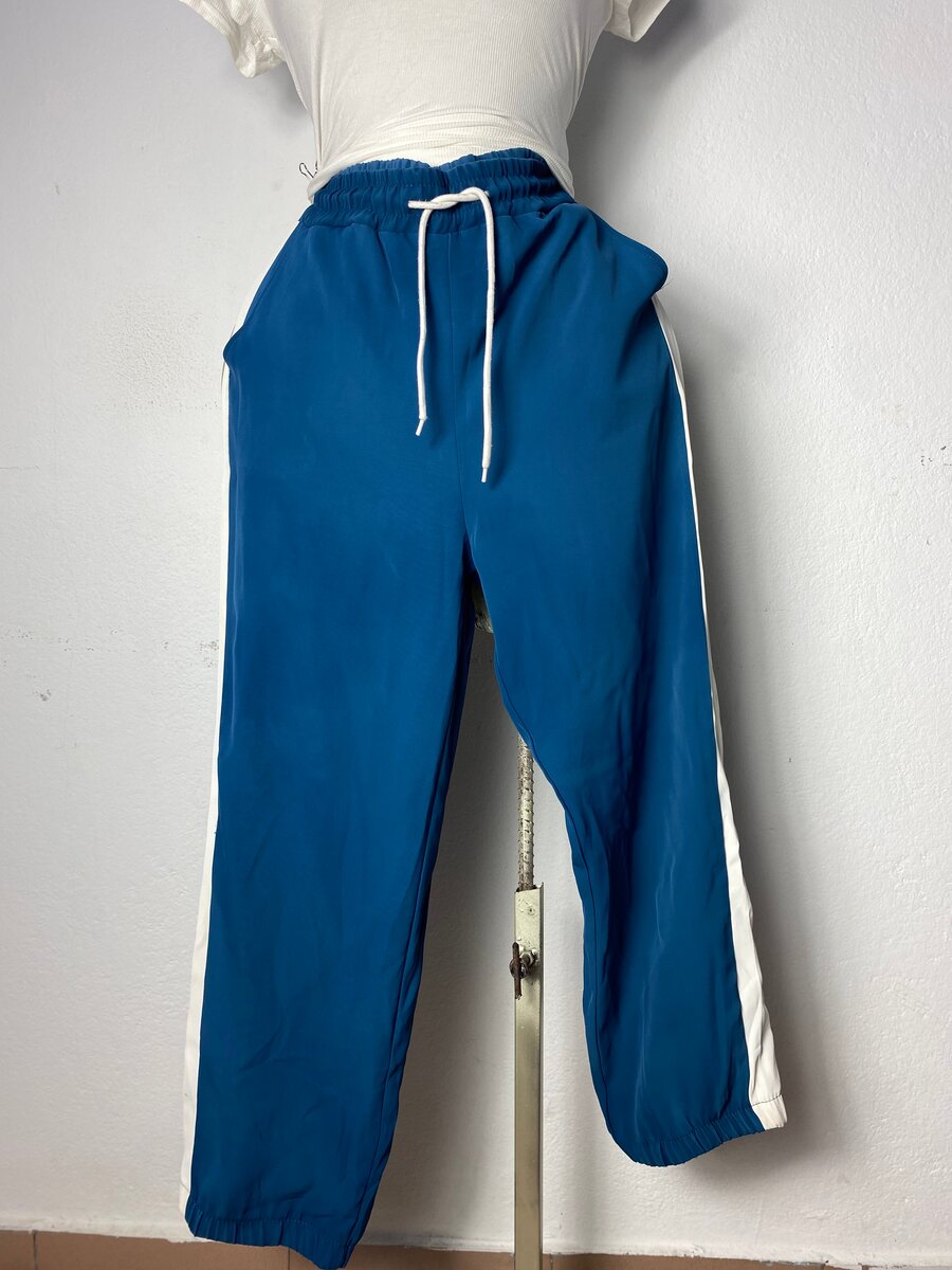 Pantalon de sport bleu unisexe