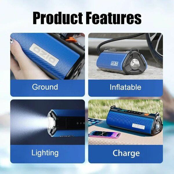 Compresseur d'air portable LED