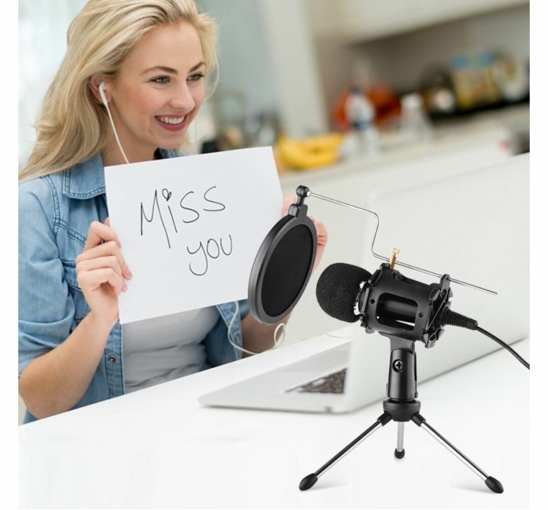 6.8-12.5CM VIDEO MICROPHONE KIT WITH MIC TRIPOD SHOCK MOUNT