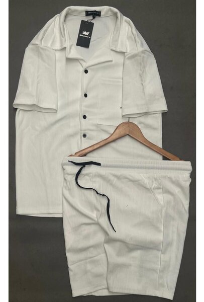 Ensemble chemise et short blanc