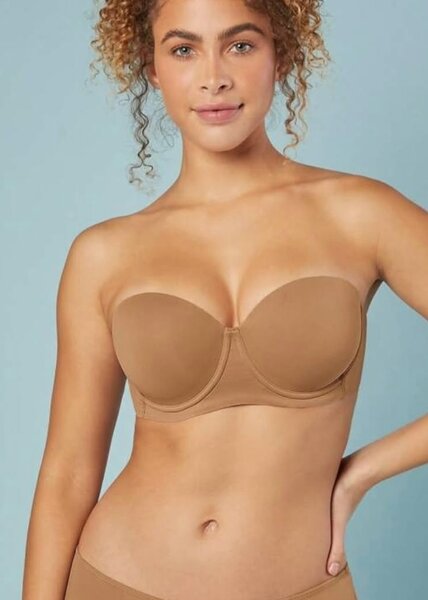 Strapless brown bra ✅size: 38D