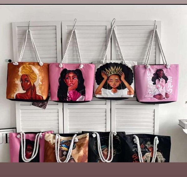 Sacs cabas en toile artistique