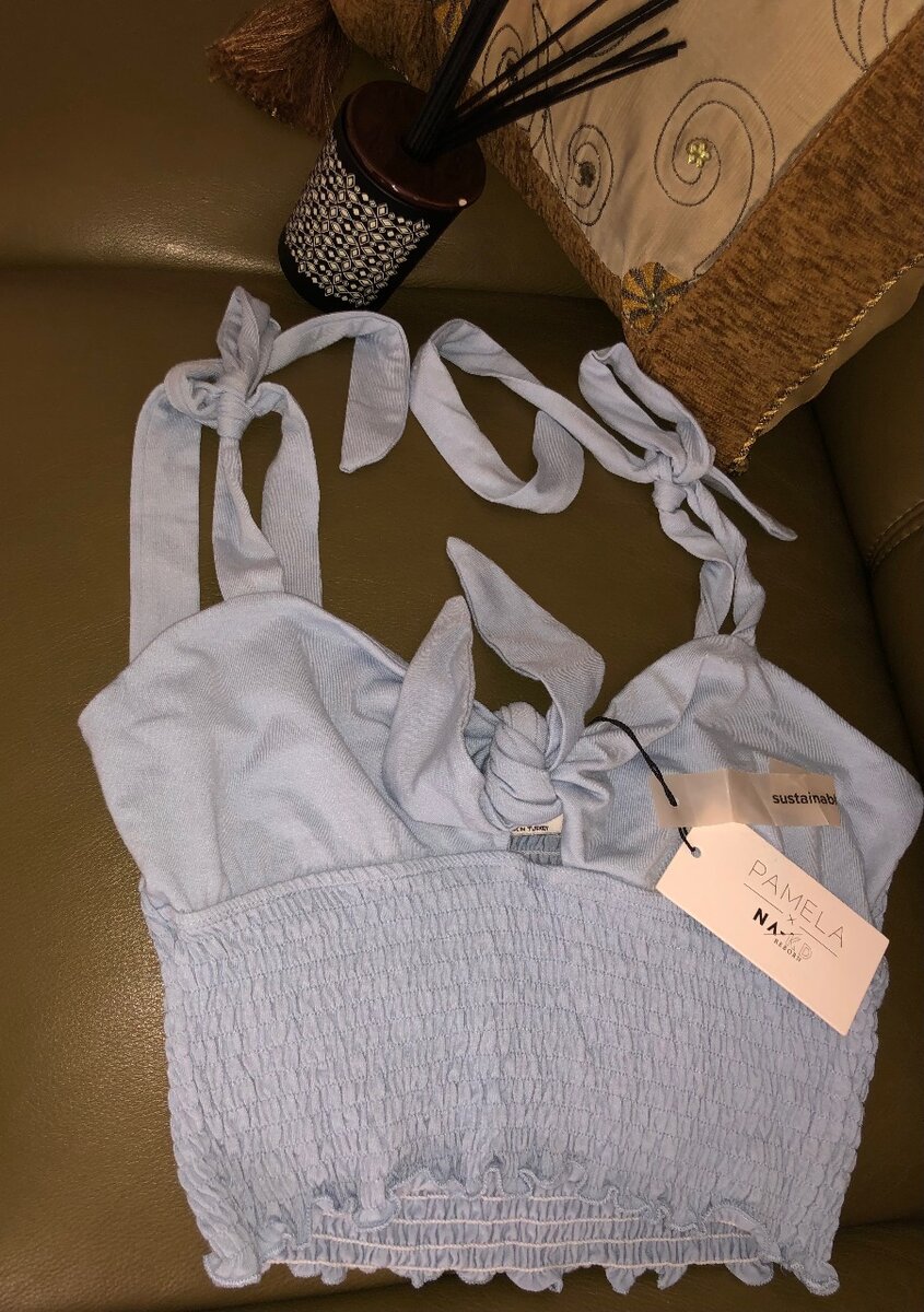 Top femme bleu noué