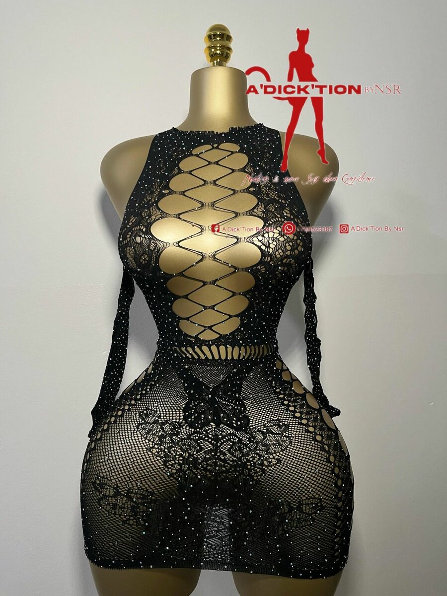 Robe sexy en dentelle noire