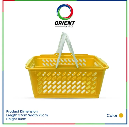 Orient Plastic Handy Basket | Durable Lightweight and Multi-Purpose Storage Basket for Kitchen Home and Office Organization | Stylish Design with Easy-to-Carry Handles for Daily Use