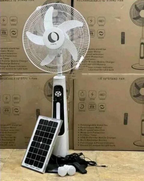 Solar Electric Rechargeable Fan 16inchs Remote control