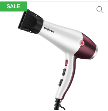 Sonifer SF-9546 Portable High Power Electric 2000W Travel Household Hair Dryer One Key Cold Wind and Hot Air Heating