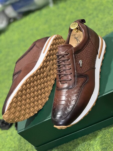 Baskets en cuir pour hommes