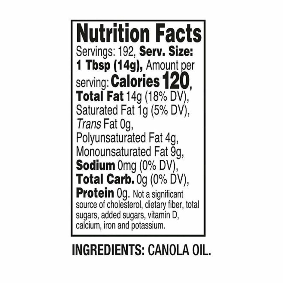 Huile de canola sans gluten
