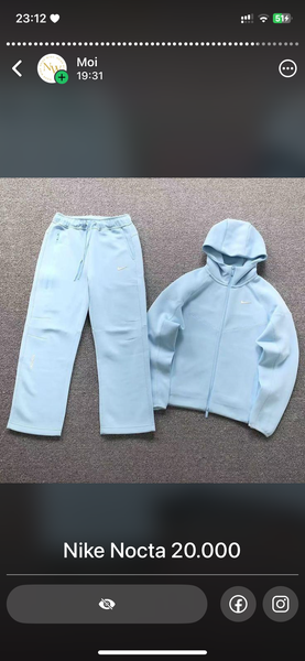 Ensemble Nike Nocta Bleu