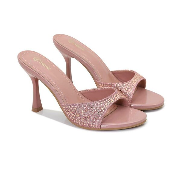 Sandales à talons rose glam