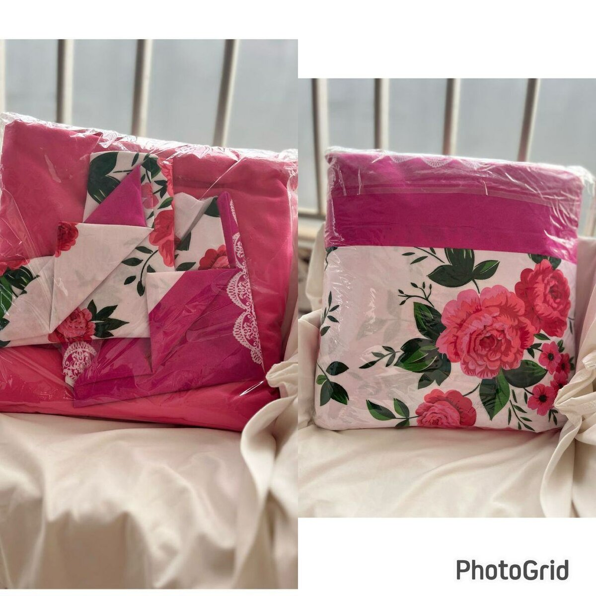 Deux draps de 3 places et deux taies d'oreiller