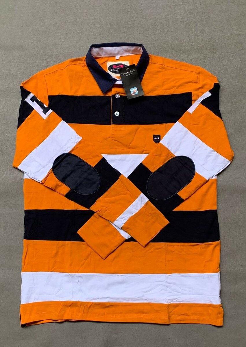 Polo rayé manches longues coloré