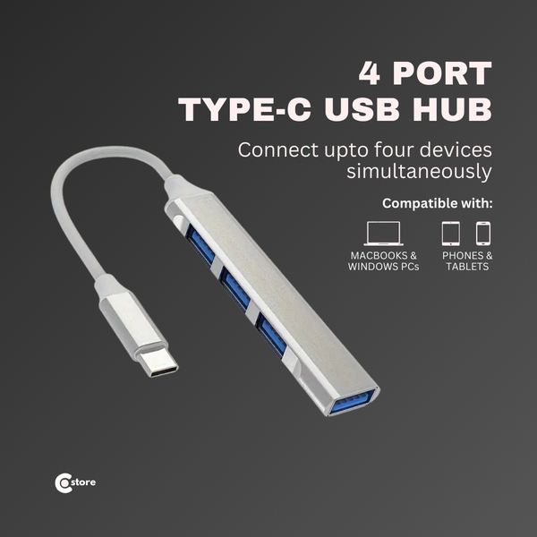 4 in 1 Type C USB Hub