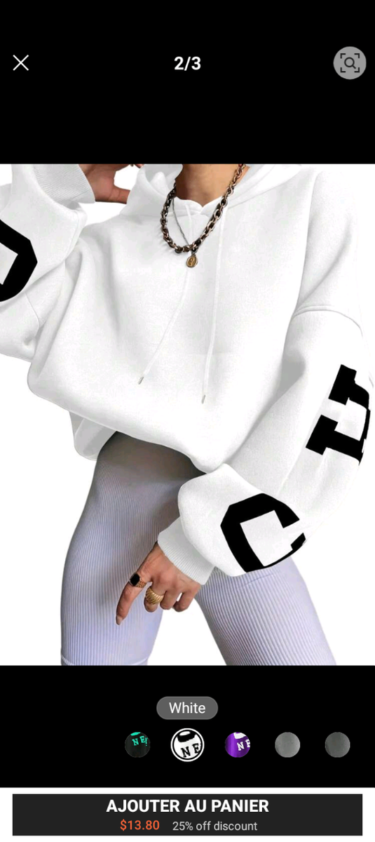 Sweat à capuche (bleu tendance