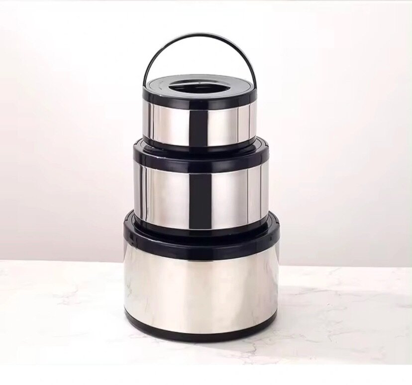 3-in-1 Stainless Steel Lunch box  Leak-Proof, Portable, and