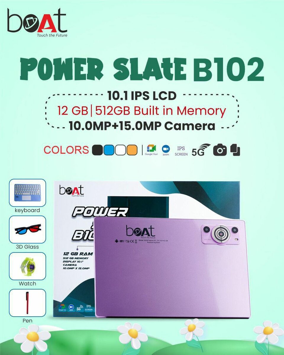 Tablette BoAt Power Slate B102