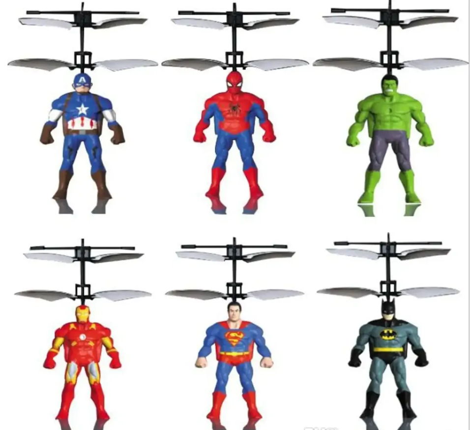 Flying Rechargeable sensor helicopter Spiderman peter homecoming - Flying Aircraft with USB Charging Cable Toy for Kids / best gift for birthday eid gift / marvel ironman / superman / batman sensor flying toy + free cod + free shipping