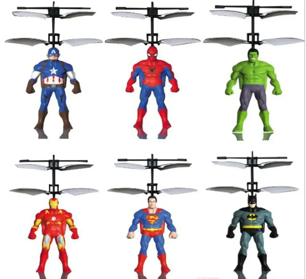 Flying Rechargeable sensor helicopter Spiderman peter homecoming - Flying Aircraft with USB Charging Cable Toy for Kids / best gift for birthday eid gift / marvel ironman / superman / batman sensor flying toy + free cod + free shipping