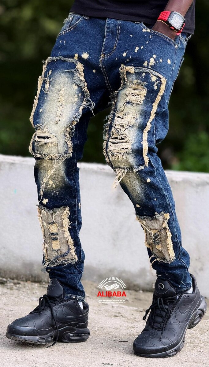 Jeans déchirés hommes tendance