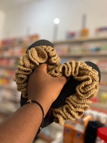 Sandales en crochet colorées