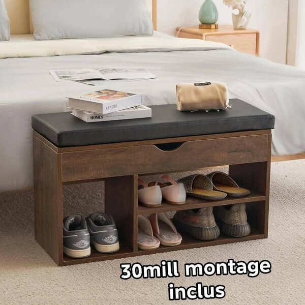 Banc de rangement multifonction