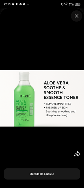 Lotion Tonique Aloe Vera Apaisante