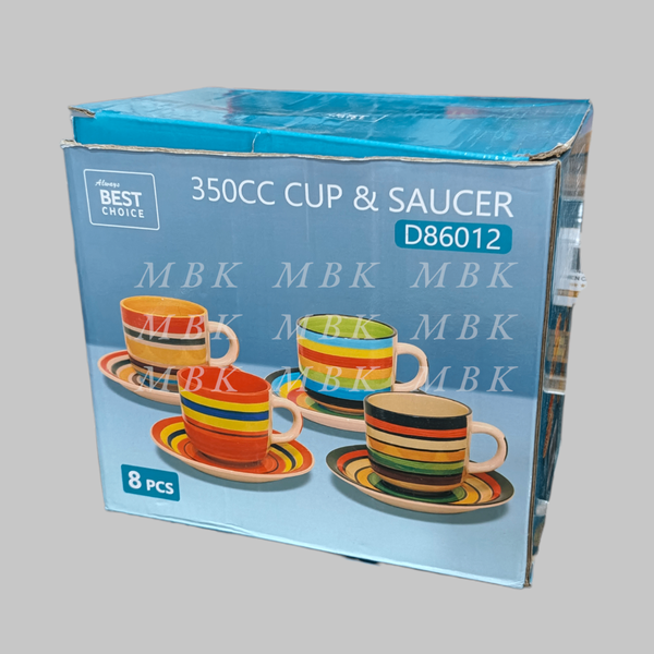 Set de Tasses et Soucoupes Arc-en-ciel 350cc