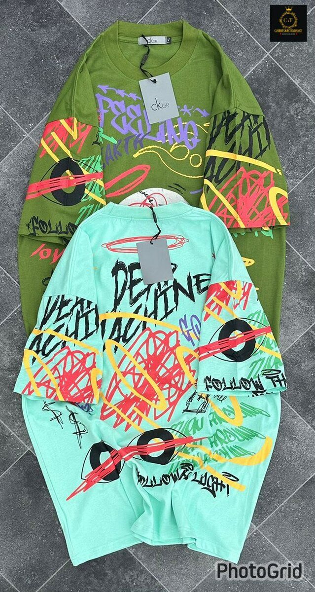 T-shirts graphiques colorés