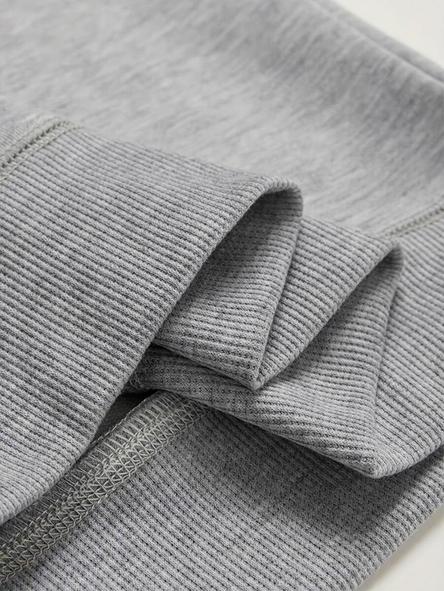 2 PCs Fleece plain Track Suits For Men's