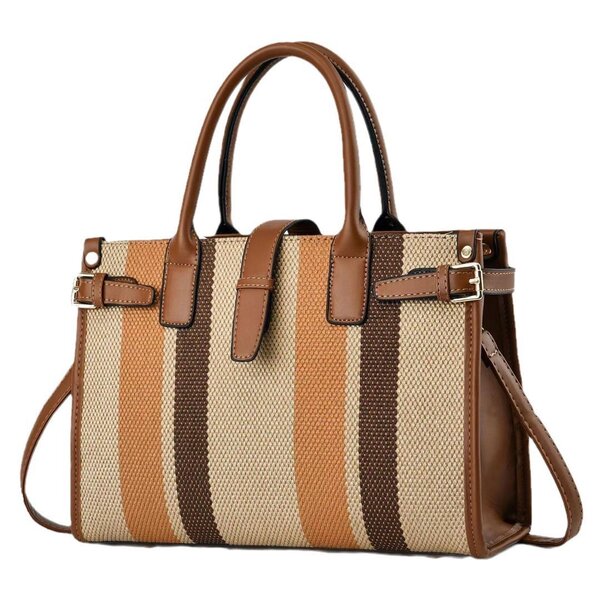 Sac à main en toile rayée