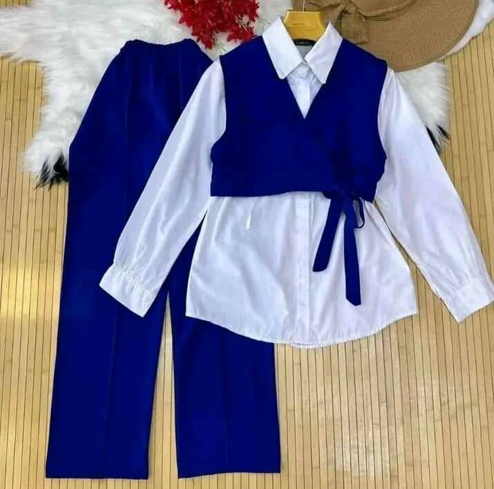 Ensemble chic bordeaux et blanc