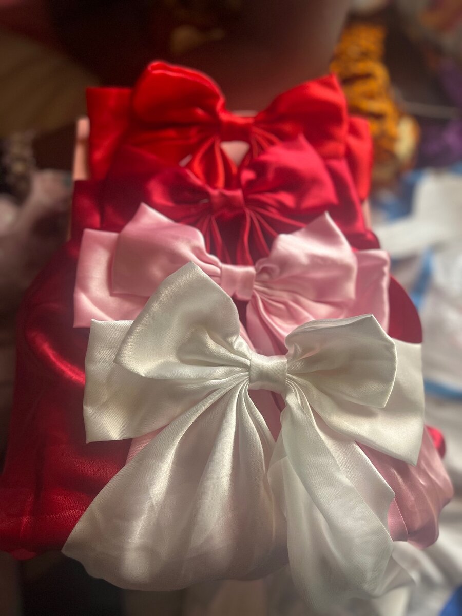 Noeuds en satin colorés