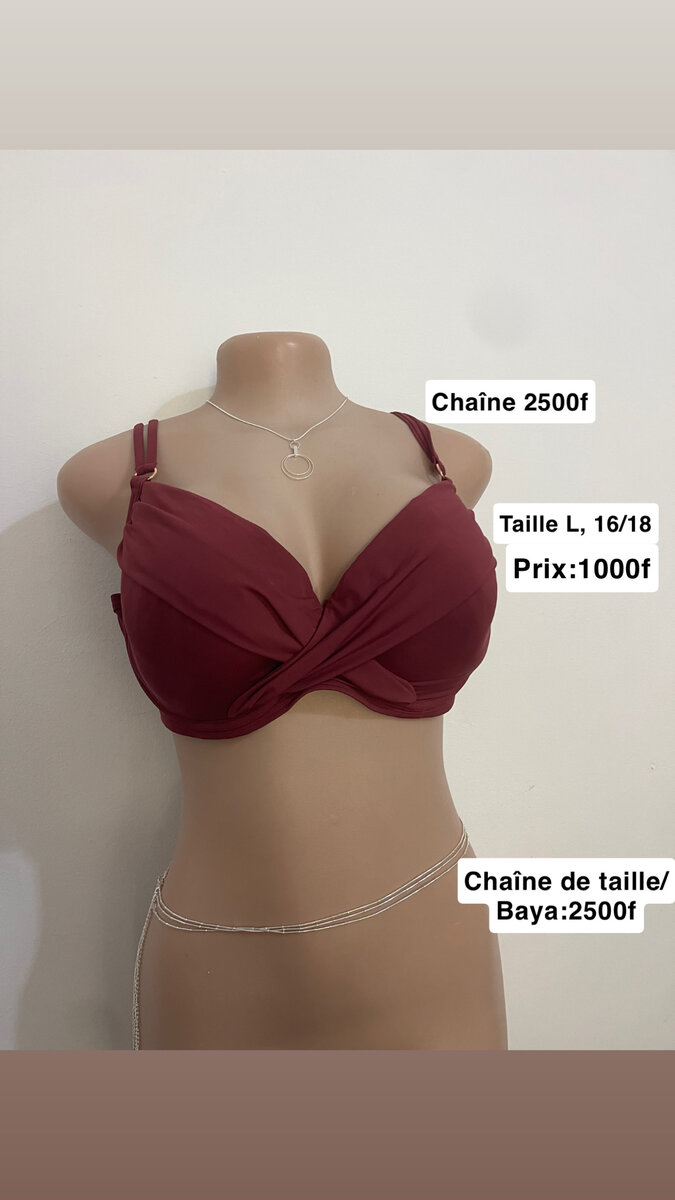 Elegant Burgundy Bra