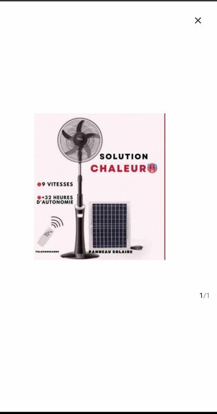 Ventilateur solaire avec télécommande
