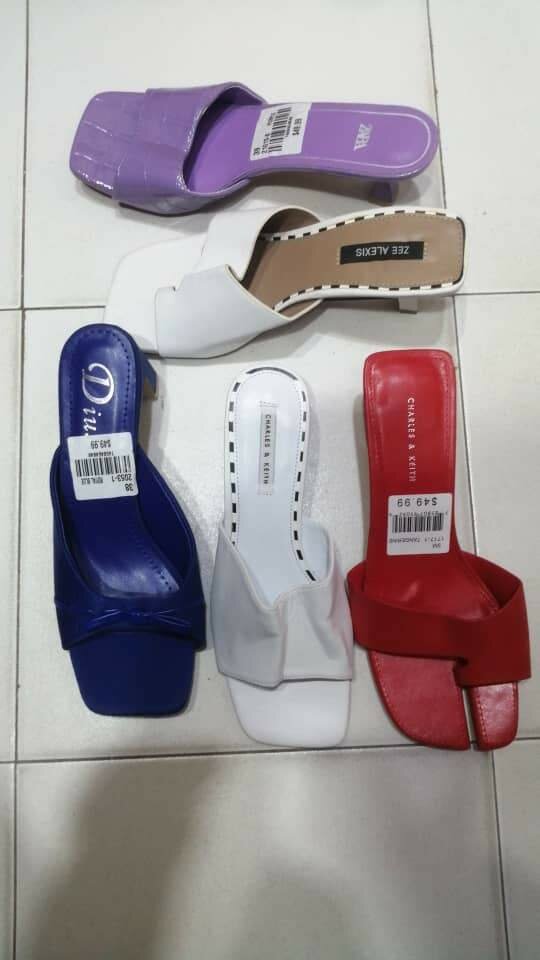 Sandales à talons colorées